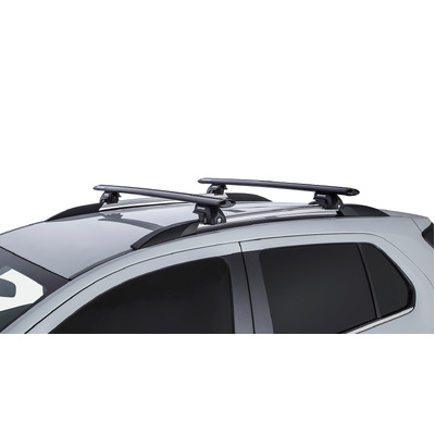 Rhino Rack Vortex Sx Black 2 Bar Roof Rack For Holden Trax Tj 4Dr Suv With Roof Rails 08/13 On