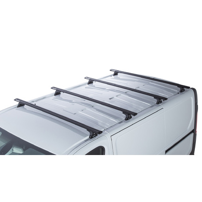 Rhino Rack Vortex Rlt600 Black 4 Bar Roof Rack For Renault Trafic X82 2Dr Van Swb (Low Roof) 05/15 On