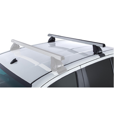 Rhino Rack Heavy Duty 2500 Silver 1 Bar Roof Rack (Rear) For Toyota Hilux Gen 8 4Dr Ute Double Cab 10/15 On