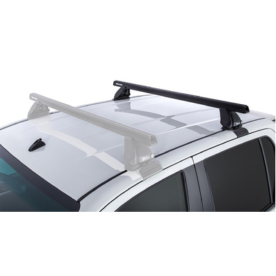 Rhino Rack Heavy Duty 2500 Black 1 Bar Roof Rack (Rear) For Toyota Hilux Gen 8 4Dr Ute Double Cab 10/15 On