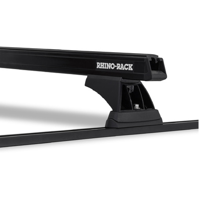 Rhino Rack Heavy Duty Rch Trackmount Black 2 Bar Roof Rack For Ford Ranger Pj/Pk 4Dr Ute Crew Cab 01/07 To 08/11