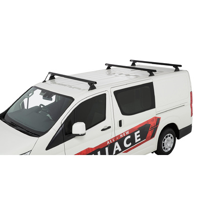 Rhino Rack Heavy Duty Rch Black 3 Bar Roof Rack For Toyota Hiace Gen 6 2Dr Van Lwb 06/19 On