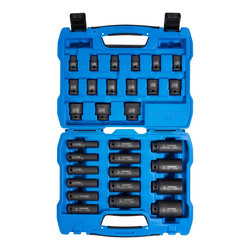 Kincrome Standard & Deep Impact Socket Set 30 Piece 1/2" Drive - Metric