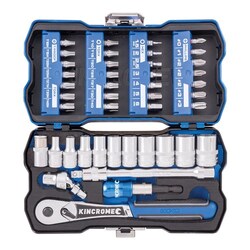 Kincrome Lok-On Socket & Bit Set 43 Piece 1/4" Drive