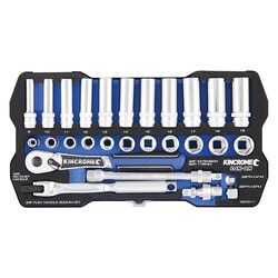 Kincrome Lok-On Socket Set 28 Piece 3/8" Drive - Metric