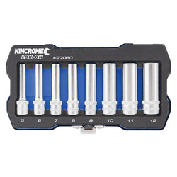 Kincrome Lok-On Socket Set 8 Piece 1/4" Drive - Metric