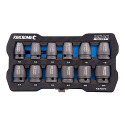 Kincrome Lok-On Impact Socket Set 12 Piece 1/2" Drive