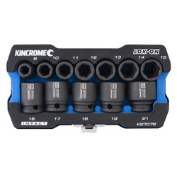 Kincrome Lok-On Impact Socket Set 12 Piece 3/8" Drive - Metric