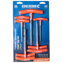 Kincrome T-Handle Tamperproof Torx Key Set 8 Piece