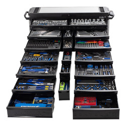 Kincrome Contour Super Wide Tool Trolley 20 Drawer Black Series