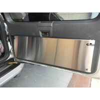 Rear Door Drop Down Table to suit Toyota Prado 120 / Lexus GX 470 [Natural Stainless]