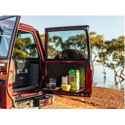 Rear Door Drop Down Table & Door Cards to suit Toyota LandCruiser 70 Wagon & Troopcarrier