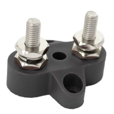 M8X32.5Mm Blk Twin Power Post 48V/200A S/S Stud & Washer Nylon & Fibreglass Base