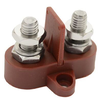 M8X32.5Mm Red Twin Power Post 48V/200A S/S Stud & Washer With Separator