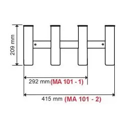 Oceansouth Rod Rack Of 3 Stainless Steel