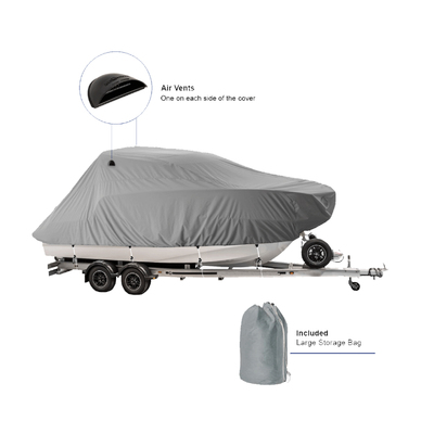 Oceansouth Pilot/Cruiser Boat Cover Grey- 6.5m - 7.0m