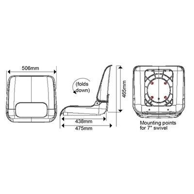 Skipper Seat Folding - Standard