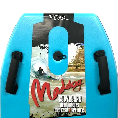 Maddog Peak Bodyboard With Handles 33" Sky Blue