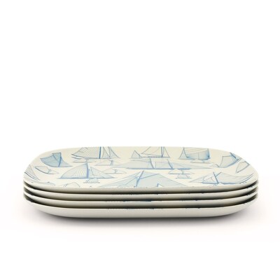 NautiGo Bamboo Plate - 26cm -  'Sail Away'