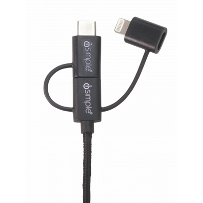 3 In 1 Charge / Sync Cable - Black