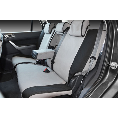 Complete Front & Second Row Set (3 Head Rests) (Mto) Msa Premium Canvas Seat Covers To Suit Colorado Rg / Lx / Lt / Ltz 06/12 To 11/13