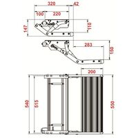 Single Manual Folding Aluminium Caravan Step