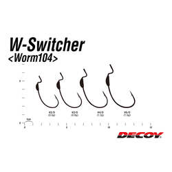 Decoy 815328 Swiveltcher Worm 104 2/0 Pkt 5