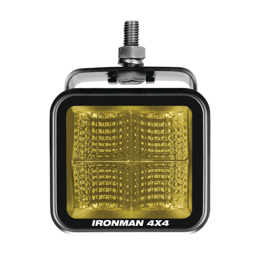 Ironman 4X4 20W Bright Cube Flood Beam LED Cube Light - 70 x 64mm (each) -  Amber