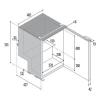 Vitrifrigo 12-24V C85IL Fridge - 90 Litre