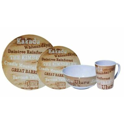 Coast 100% Melamine 16pcs Dinner Set - Destinations