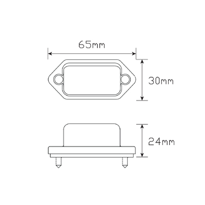 Licence Plate Lamps 6434BWM