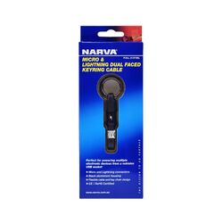 Narva Micro USB & Lightning Dual Faced Keyring Cable (Blister Pack Of 1)