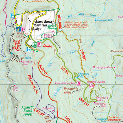 Lamington National Park Map