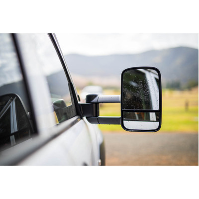 Clearview Towing Mirrors [Original, Pair, Electric, Chrome] For Toyota LandCruiser 100 Series 