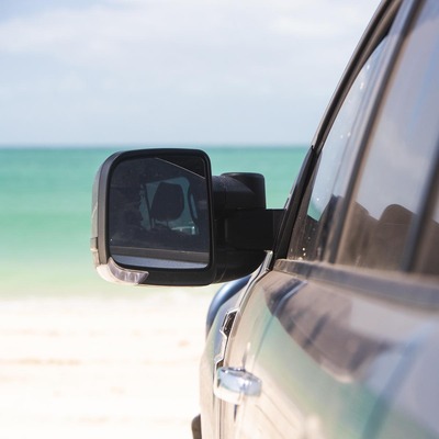 Clearview Towing Mirrors [Compact, Pair, Electric, Black] - Ford Ranger 2012 on