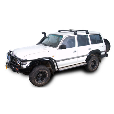 Rhino Rack Heavy Duty Rl110 Black 2 Bar Roof Rack For Mitsubishi L300 2Dr Van Swb 04/80 To 05/13