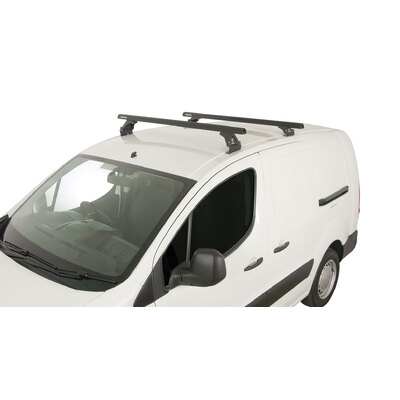 Rhino Rack Heavy Duty Rltf Black 2 Bar Roof Rack For Citroen Berlingo Ii 4Dr Van 09 To 18