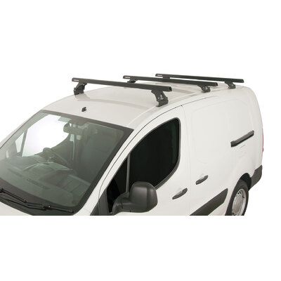 Rhino Rack Heavy Duty Rltf Black 3 Bar Roof Rack For Citroen Berlingo Ii 4Dr Van 09 To 18