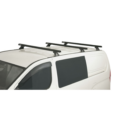 Rhino Rack Heavy Duty Rltf Trackmount Black 3 Bar Roof Rack For Hyundai Iload 2Dr Van 08 To 21