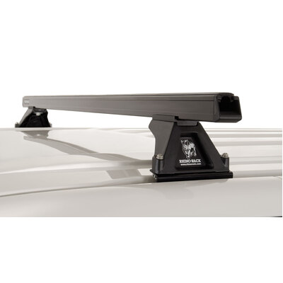 Rhino Rack Heavy Duty Rltf Black 3 Bar Roof Rack For Volkswagen Caravelle 7H 2Dr Van Lwb (Low Roof) 04/08 To 11/15