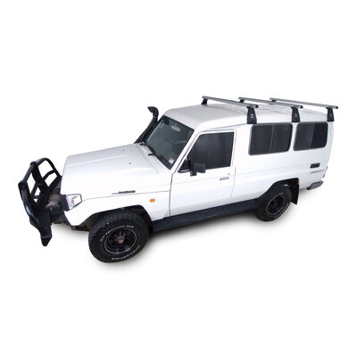 Rhino Rack Heavy Duty Rl210 Silver 3 Bar Roof Rack For Ford Econovan Maxi 2Dr Van Mwb/Lwb (Mid Roof) 05/84 To 07/06