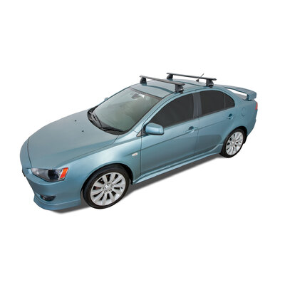 Rhino Rack Vortex 2500 Black 2 Bar Roof Rack For Mitsubishi Lancer Cj 4Dr Sedan 10/07 On