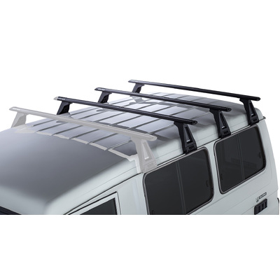 Rhino Rack Vortex Rl210 Black 3 Bar Roof Rack For Toyota Landcruiser 78 Series 2Dr 4Wd Troop Carrier 03/07 On