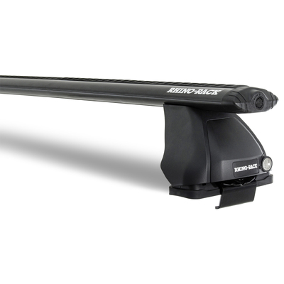 Rhino Rack Vortex 2500 Black 1 Bar Roof Rack (Rear) For Toyota Hilux Gen 8 4Dr Ute Double Cab 10/15 On