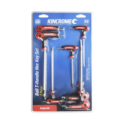 Kincrome Moulded T-Handle Hex Key Set 7 Piece - Imperial