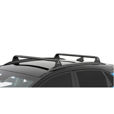 Rhino Rack Vortex Rvp Black 2 Bar Roof Rack For Hyundai Kona Gen1 5Dr Suv With Flush Rails 09/18 On