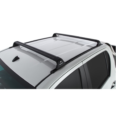 Rhino Rack Vortex Rvpt Black 2 Bar Roof Rack For Toyota Hilux Gen 8 4Dr Ute Double Cab 10/15 On