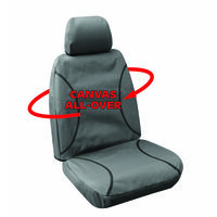 Tuff Terrain Canvas Grey Seat Covers to Suit Nissan Navara D23 NP300 Series 1/2 DX RX ST ST-X Dual Cab 03/15-10/17 REAR