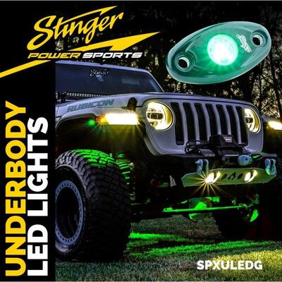 Stinger Spx Green Led Underbody / Rock Light Pair