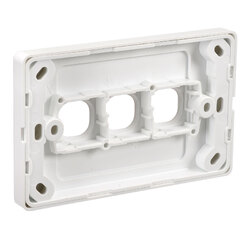 Projecta 3 Gang Blank Switch Plate - White